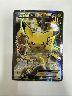 Pokemon TCG: PIKACHU EX- XY124 holo card DAMAGED ng11306 - Image 5