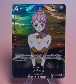 Rebecca Bunny Suit One Piece Custom Sexy Anime Waifu Trading Card FOIL - Image 1