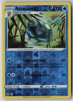 Araquanid 048/195 Pokemon Silver Tempest Reverse Holo Card Near Mint (NM) 1 - Image 1