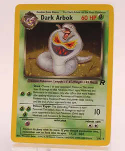 Team Rocket's Dark Arbok 2/82 Rare Holo Pokemon TCG Card - Image 1
