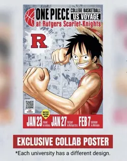 One Piece Monkey.D.Luffy US College Basketball Promo Card PRESALE - Image 2