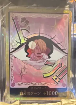 One Piece Sanji Gold Don!! Card Holo Japanese Standard Card Stock - Image 1
