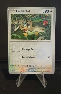 Pokemon: S&V 151 - Farfetch'd 83/165 Reverse Holo - Twisted Miscut Error Card - Image 1
