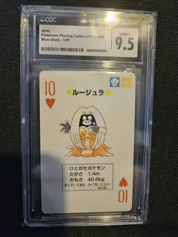 1998 POKEMON PLAYING CARDS BLUE DECK 10 of hearts CGC 9.5 OLD JYNX BANNED CARD - Image 1