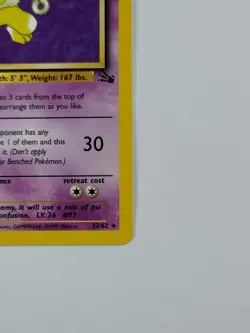 Pokemon Card 1st Edition Hypno 23/62 Fossil Regular US - Image 4