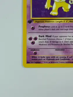Pokemon Card 1st Edition Hypno 23/62 Fossil Regular US - Image 5