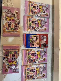 Labubu Trading Card Game 7 New Packs Plus 23 Single Cards - Image 1