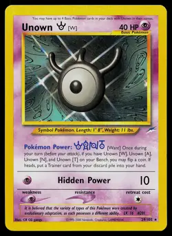 Pokemon Card - Unown [W] Neo Destiny 29/105 Rare - Image 1