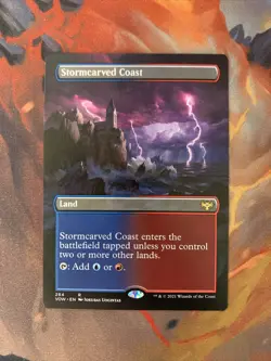 1x Stormcarved Coast Borderless Crimson Vow MTG Magic the Gathering NM - Image 1