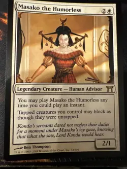 Masako the Humorless 2004 Champions of Kamigawa Legendary Creature MTG NM - Image 1