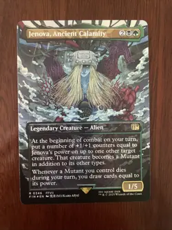 Jenova Ancient Calamity #346 Borderless Foil ~ MTG ~ Final Fantasy FIN ~ NM / M - Image 1