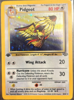 Pokemon Pidgeot 1st Edition Holo Rare 8/64 Jungle 1999 LP (Light Play) - Image 1