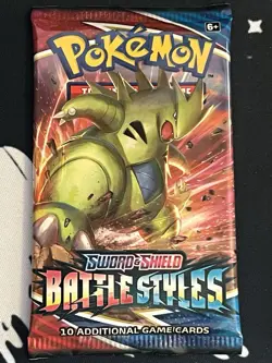Pokemon Sword & Shield Battle Styles Booster Pack - 1 Factory Sealed Pack 820650808197 - Image 1