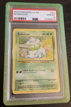 Pokemon Classic Collection Bulbasaur Charmander Squirtle Sequential PSA 10 - Image 2