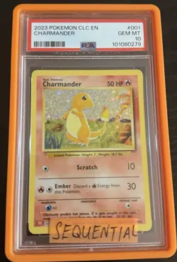 Pokemon Classic Collection Bulbasaur Charmander Squirtle Sequential PSA 10 - Image 3