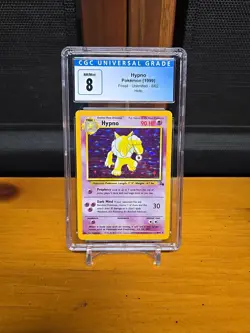 CGC 8 NM-MINT Hypno 8/62 Holo Fossil 1999 Pokemon Card - Image 1