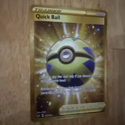 Pokemon TCG Quick Ball 216/202 Swsh01 Sword & Shield Secret Rare Gold Holo 2020 - Image 3