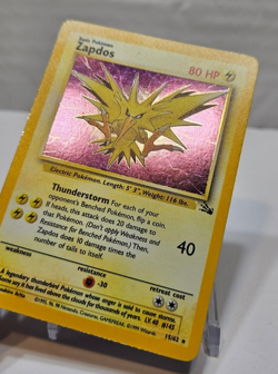 Zapdos 15/62 Holo Rare Unlimited Fossil Pokemon 837 - Image 3