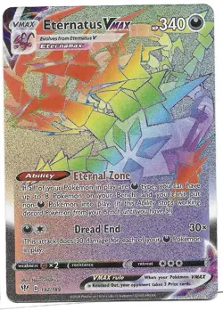 Eternatus VMAX (Secret) 192/189 Swsh03: Darkness Ablaze Holo Pokemon TCG - NM - Image 1