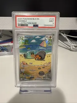 Pokemon TCG Dwebble 129/086 Illustration Rare SV10.5: Black Bolt PSA 9 - Image 1