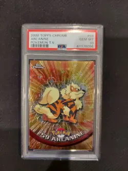 PSA 10 Chrome Arcanine 2000 Topps Pokemon - Image 1