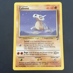 Cubone 70/130 Pokemon TCG 2000 Original Base Set 2 Regular Unlimited Common NM - Image 1