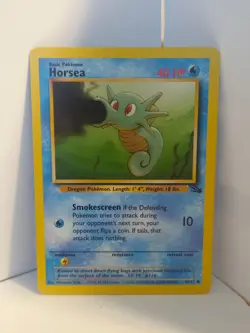 Pokemon TCG Vintage ORIGINAL Fossil Set Horsea #49/62 WoTC LP - Image 1