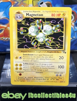 Pokemon TCG Magneton 26/62 Fossil Set Non Holo Rare WOTC 1999 M NEVER PLAYED - Image 1
