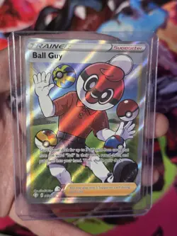 Pokemon TCG Ball Guy 065/072 Sword & Shield Shining Fates Full Art - Near Mint - Image 1