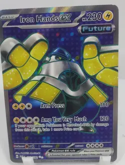 Iron Hands ex 223/182 Sv04: Paradox Rift Holo Pokemon NM/M Unplayed Pack Fresh - Image 1