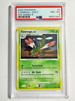 PSA 8 NM-MT Yanmega Holo 2008 Pokemon POP Series 8 #5 - Image 1
