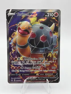 Pokemon TCG Torkoal v 188/202 Full Art Ultra Rare Sword & Shield Base Set - Image 1