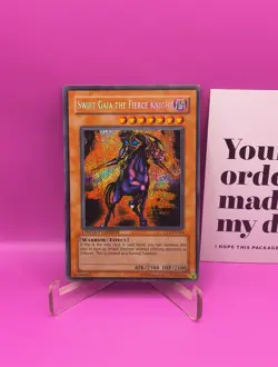 Yugioh Swift Gaia the Fierce Knight CT1-EN004 Limited Edition Secret Rare LP- MP - Image 4