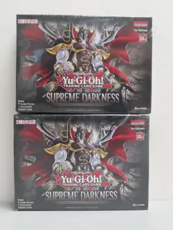 (2) Lot 2025 Yu-Gi-Oh! Supreme Darkness 1st Edition Factory Sealed Booster Box - Image 1