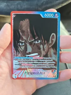 One Piece Portgas D. Ace Alt Art Leader OP13-002 L English Carrying on His Will - Image 1