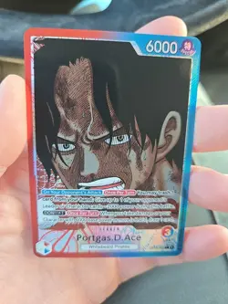 One Piece Portgas D. Ace Alt Art Leader OP13-002 L English Carrying on His Will - Image 2