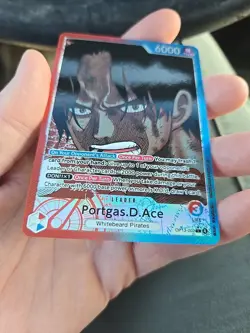 One Piece Portgas D. Ace Alt Art Leader OP13-002 L English Carrying on His Will - Image 3