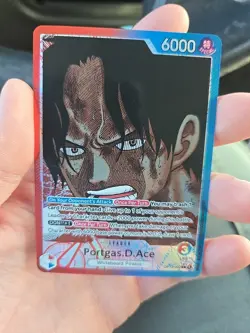 One Piece Portgas D. Ace Alt Art Leader OP13-002 L English Carrying on His Will - Image 4