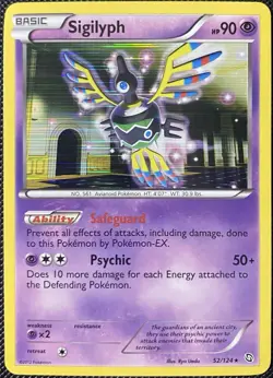 Sigilyph 52/124 Dragons Exalted Holo - Pokemon Card - Image 1