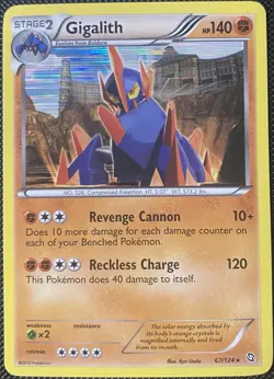 Gigalith 67/124 Dragons Exalted Holo - Pokemon Card - Image 1