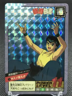 No.1 Yusuke YuYu Hakusho Prism Card 1993 Shueisha JAPAN BANDAI AMADA Togashi - Image 1