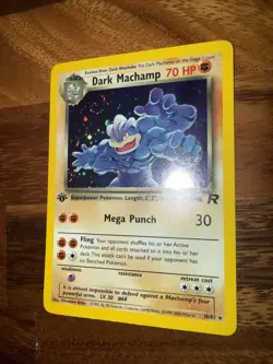 Pokemon TCG Dark Machamp 1st Edition Rare Holo Card #10/82 Team Rocket - Image 1
