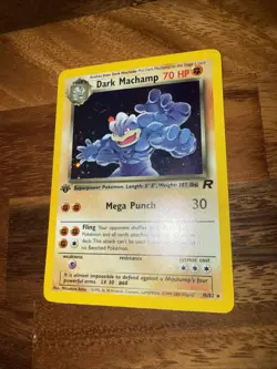 Pokemon TCG Dark Machamp 1st Edition Rare Holo Card #10/82 Team Rocket - Image 2