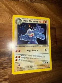 Pokemon TCG Dark Machamp 1st Edition Rare Holo Card #10/82 Team Rocket - Image 3