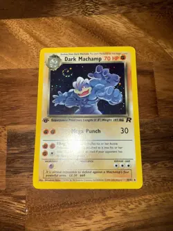 Pokemon TCG Dark Machamp 1st Edition Rare Holo Card #10/82 Team Rocket - Image 5