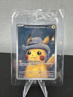 Pokemon Pikachu with Grey Felt Hat SVP 085 Van Gogh Promo Card - Sealed - Image 1
