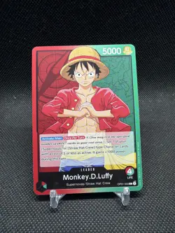 One Piece Card Game Romance Dawn Monkey D Luffy OP01-003 Pre Errata Leader - Image 1