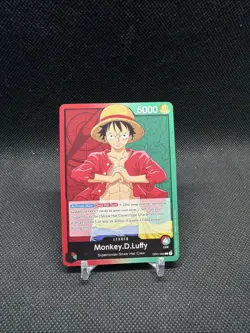 One Piece Card Game Romance Dawn Monkey D Luffy OP01-003 Pre Errata Leader - Image 2