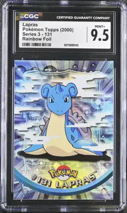 CGC 9.5 MINT+ Lapras 2000 Series 3 Topps 131 Rainbow Foil Pokemon Card - Image 1