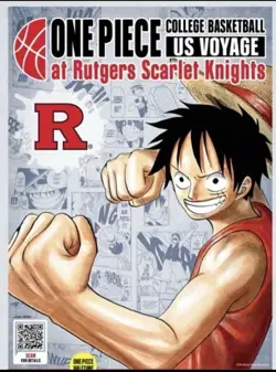One Piece Monkey D. Luffy US College Basketball Promo Card RUTGERS 01/23 PRESALE - Image 2